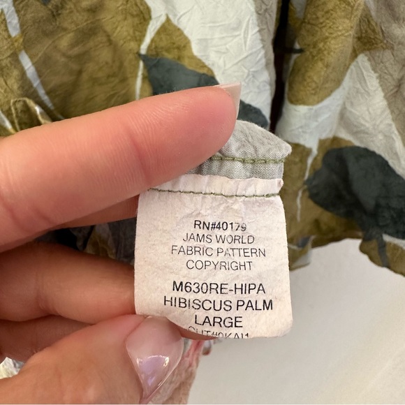 Jams World Aloha Shirt HIPA Hibiscus Palm - Picture 3 of 4